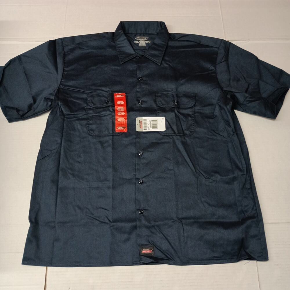 Dickies Essential Work Shirt Mens Size 2XL Blue Temp Control